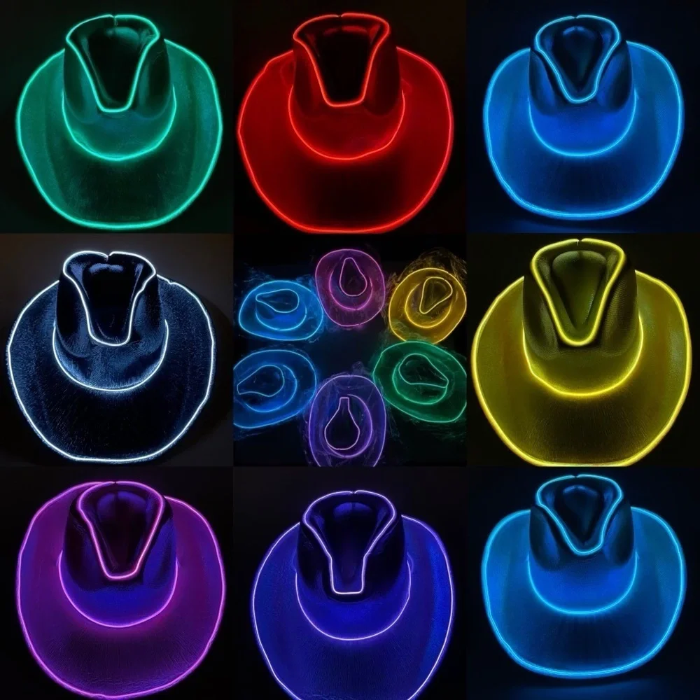 Neon Light Up Cowboy Hat | OS